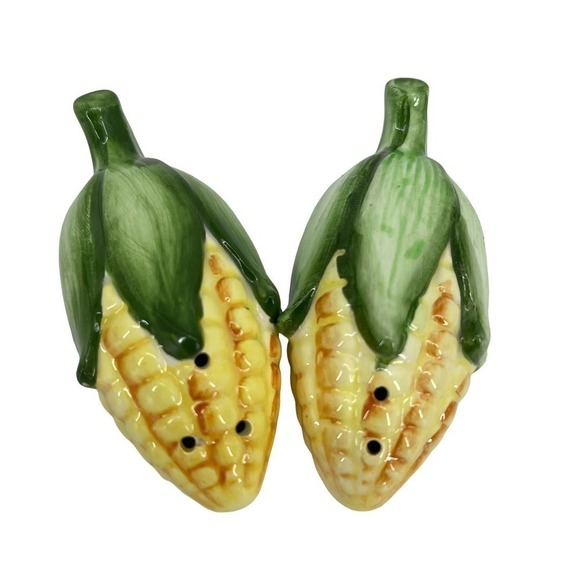 Vintage Salt & Pepper Shakers Corn Cob Vancor Ceramic Collectible - Picture 1 of 5